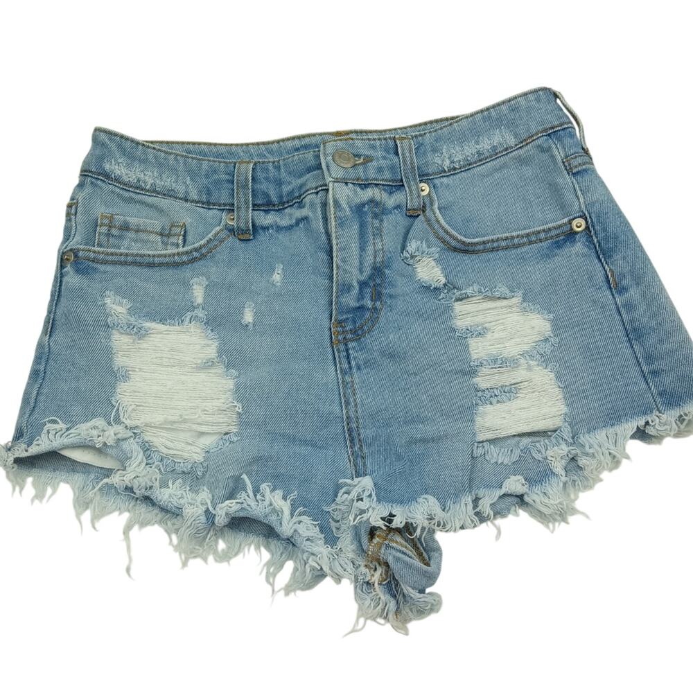 Wild Fable Frayed Light Blue Jean Shorts
